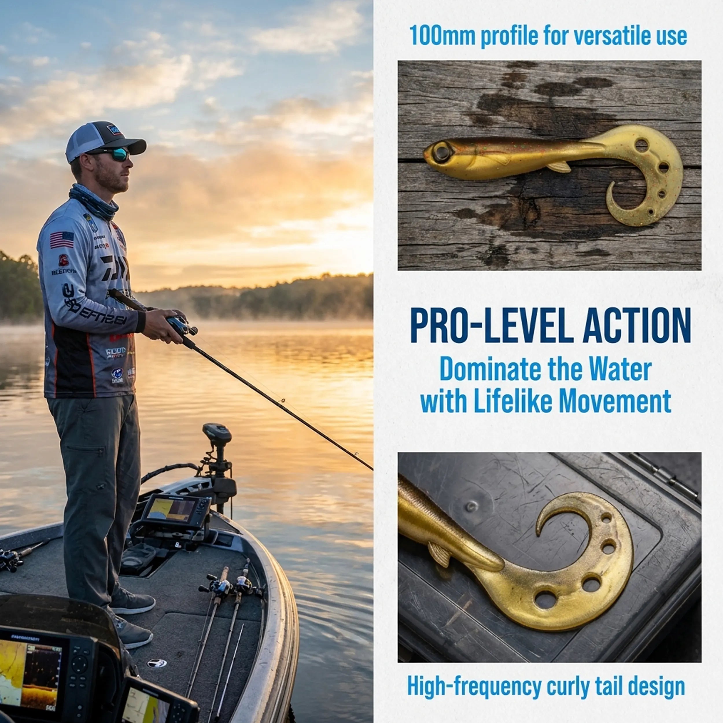 Curly Swimmer Lure Realistic Fishing Action