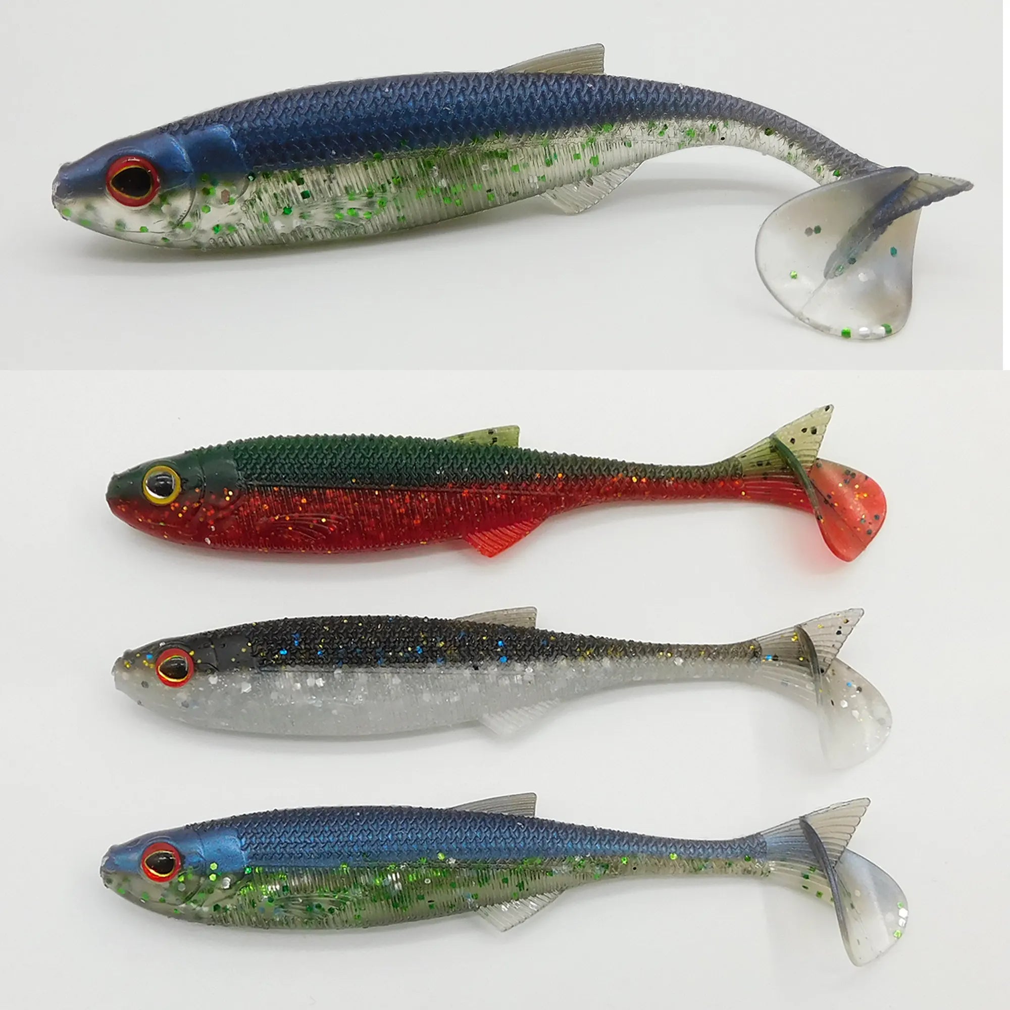 Sea fishing paddle tail swimbait