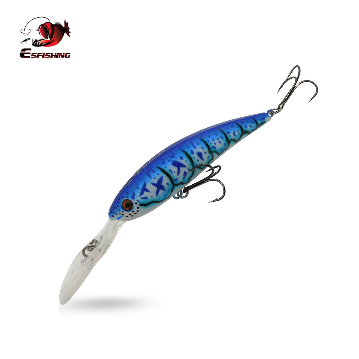 Blue scale crankbait lure for bass, pike and predator fish