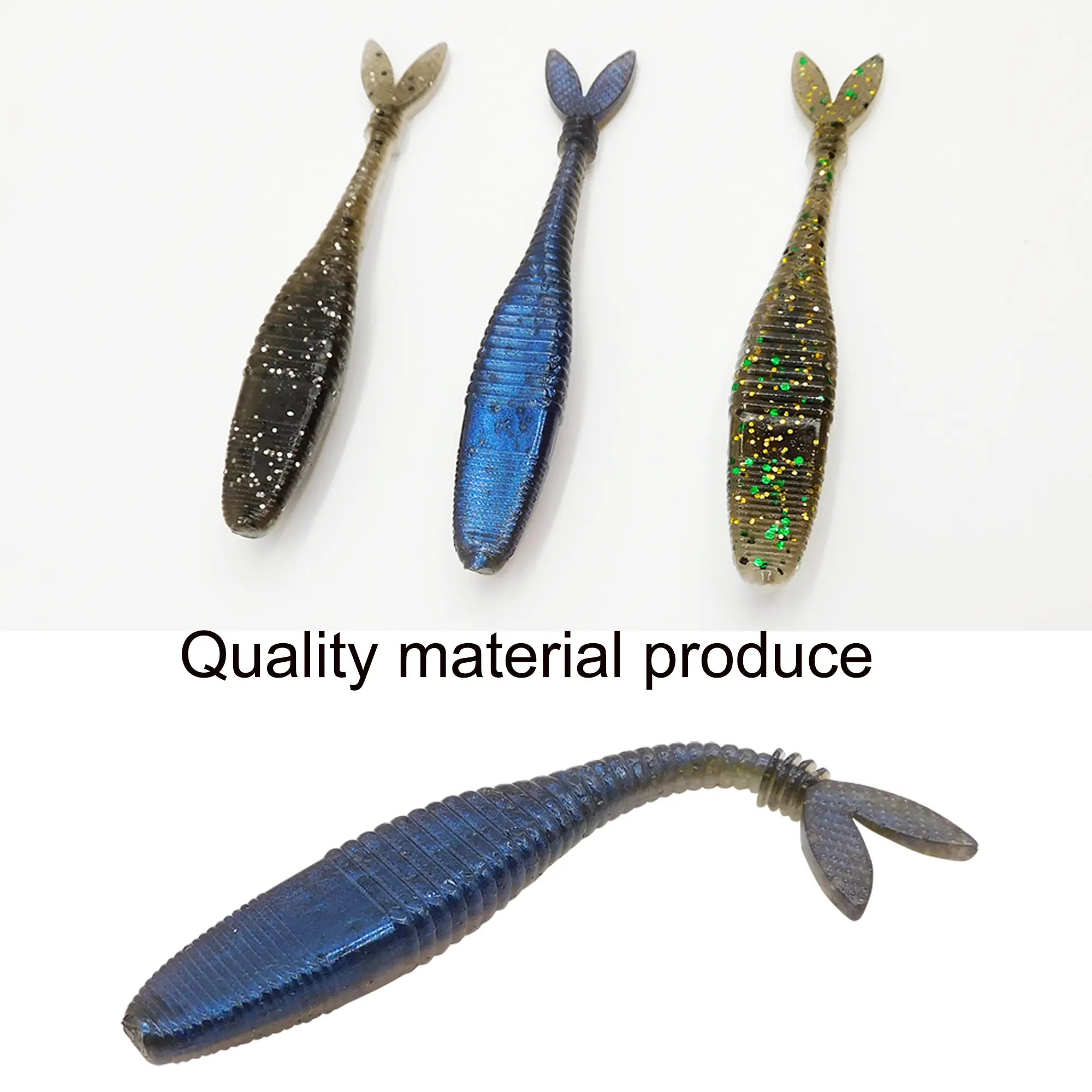 10PCS Flat Fork Tail Fishing lure 70mm
