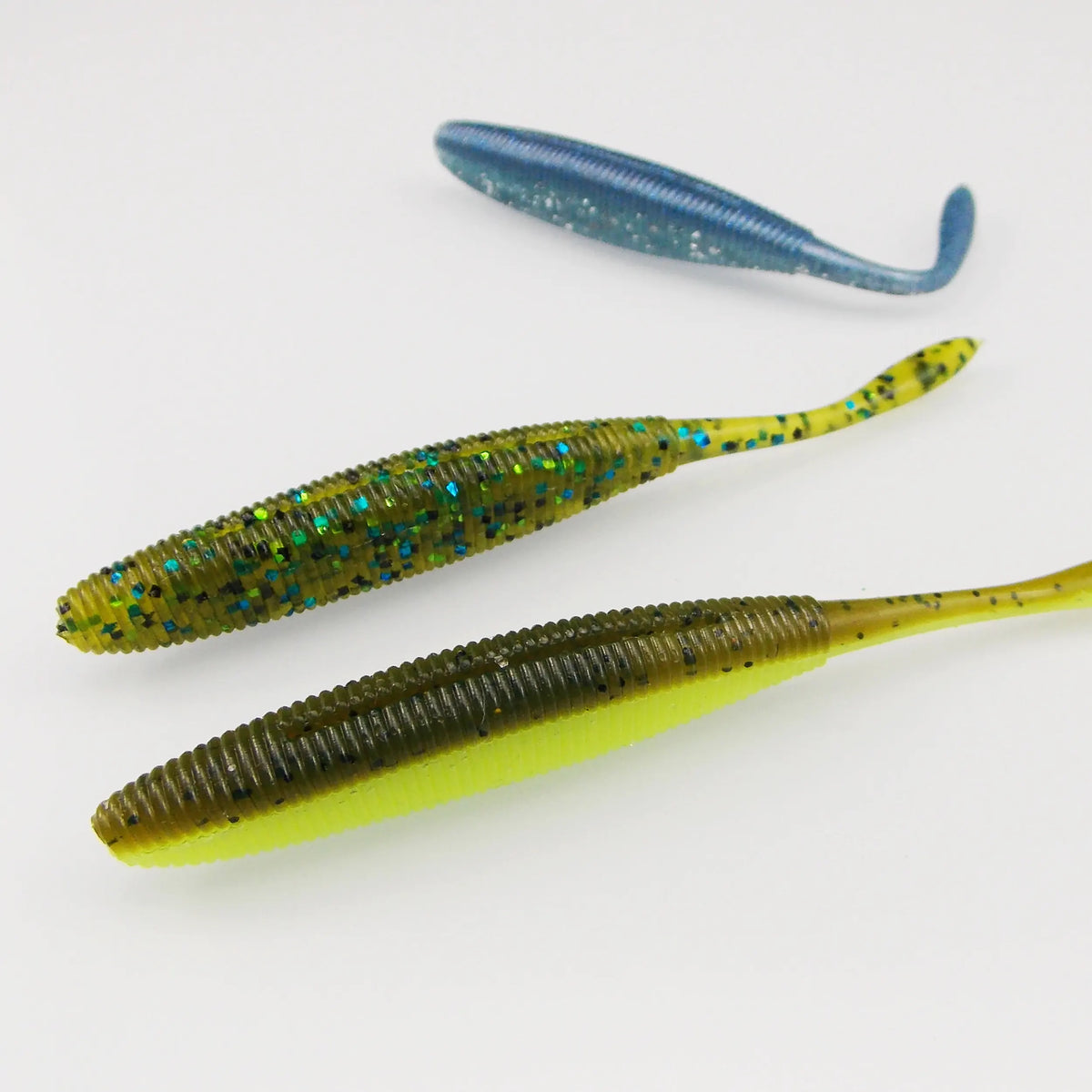 Leurre souple shad 10 cm à l'odeur de crevette (8 pièces)