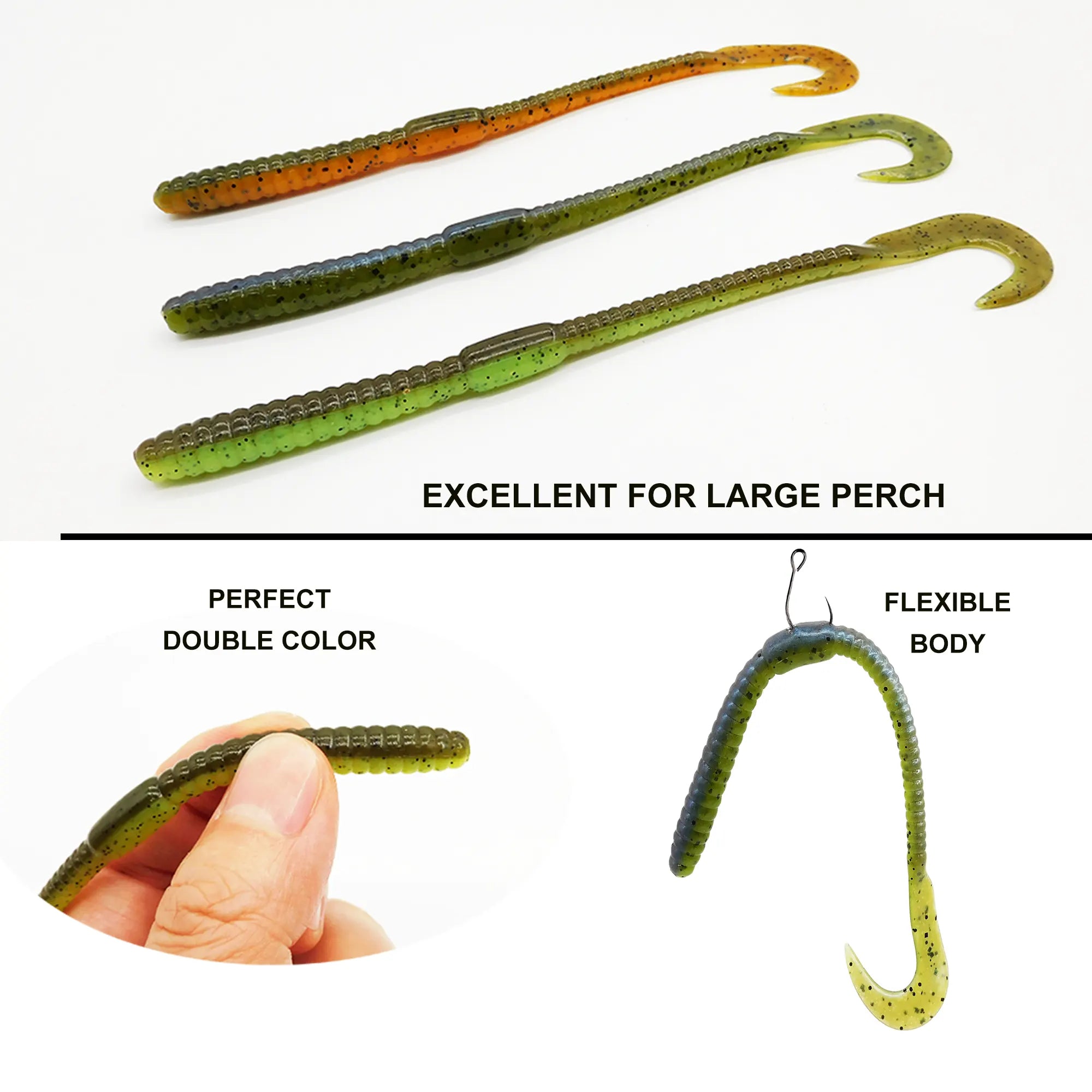 Slim Worm 140mm Soft Plastic Bait 10pcs