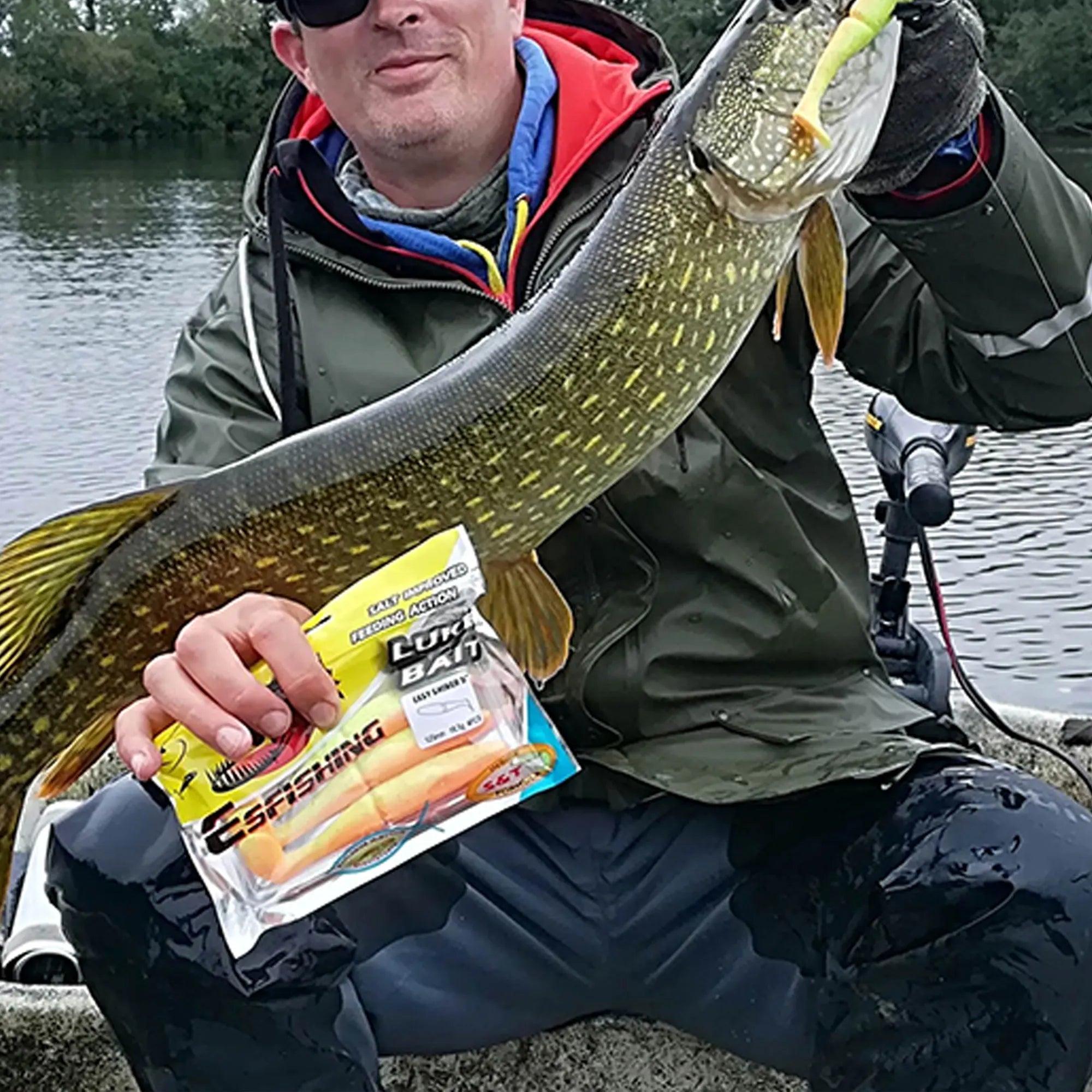12 leurres souples Easy Shiner 100mm 9.5g pour la pêche au Swimbait, au Black Bass, au Brochet et à la Perche