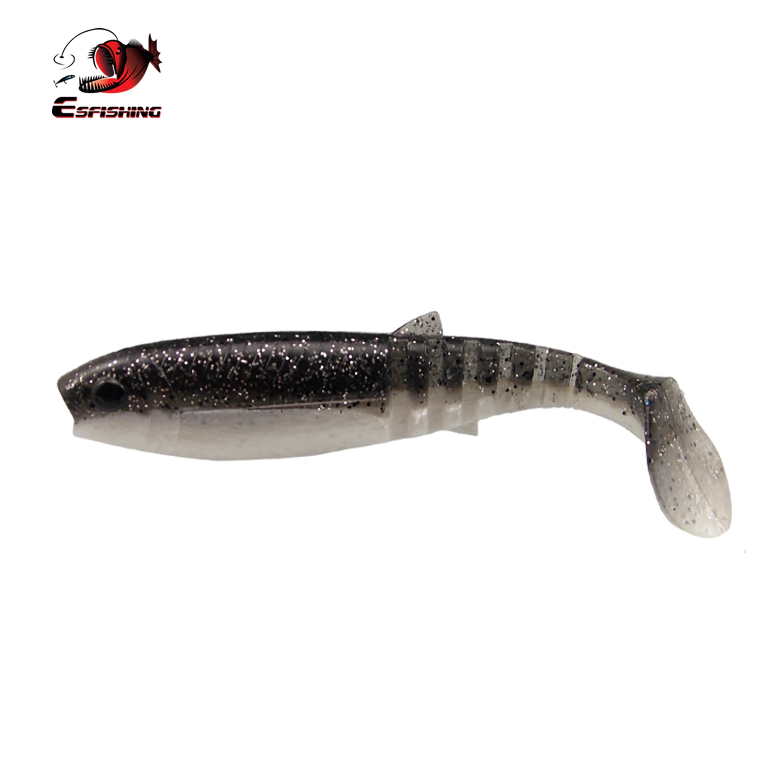 Black paddle tail soft plastic swimbaits for bass pike and walleye