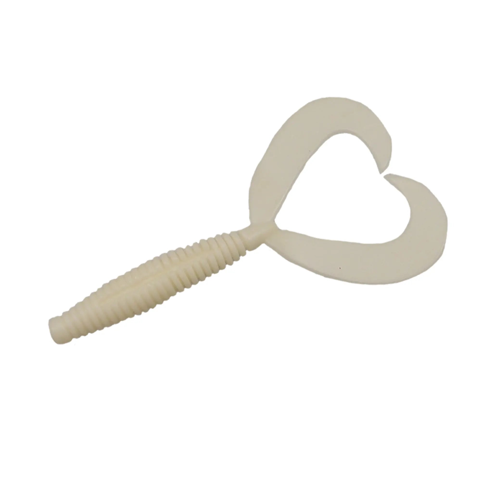 Drop shot curly tail grubs White lure