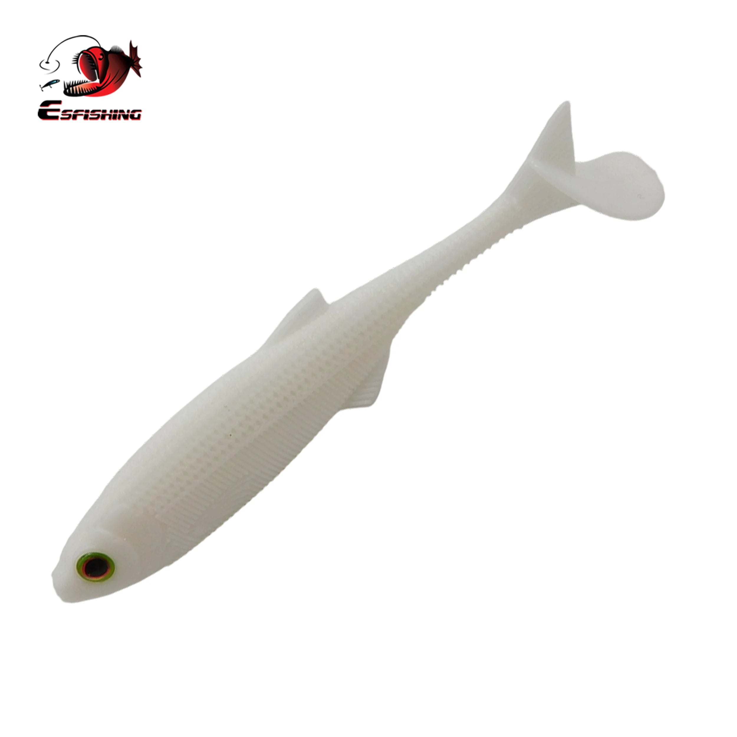 Fresh water fishing lure white 4in