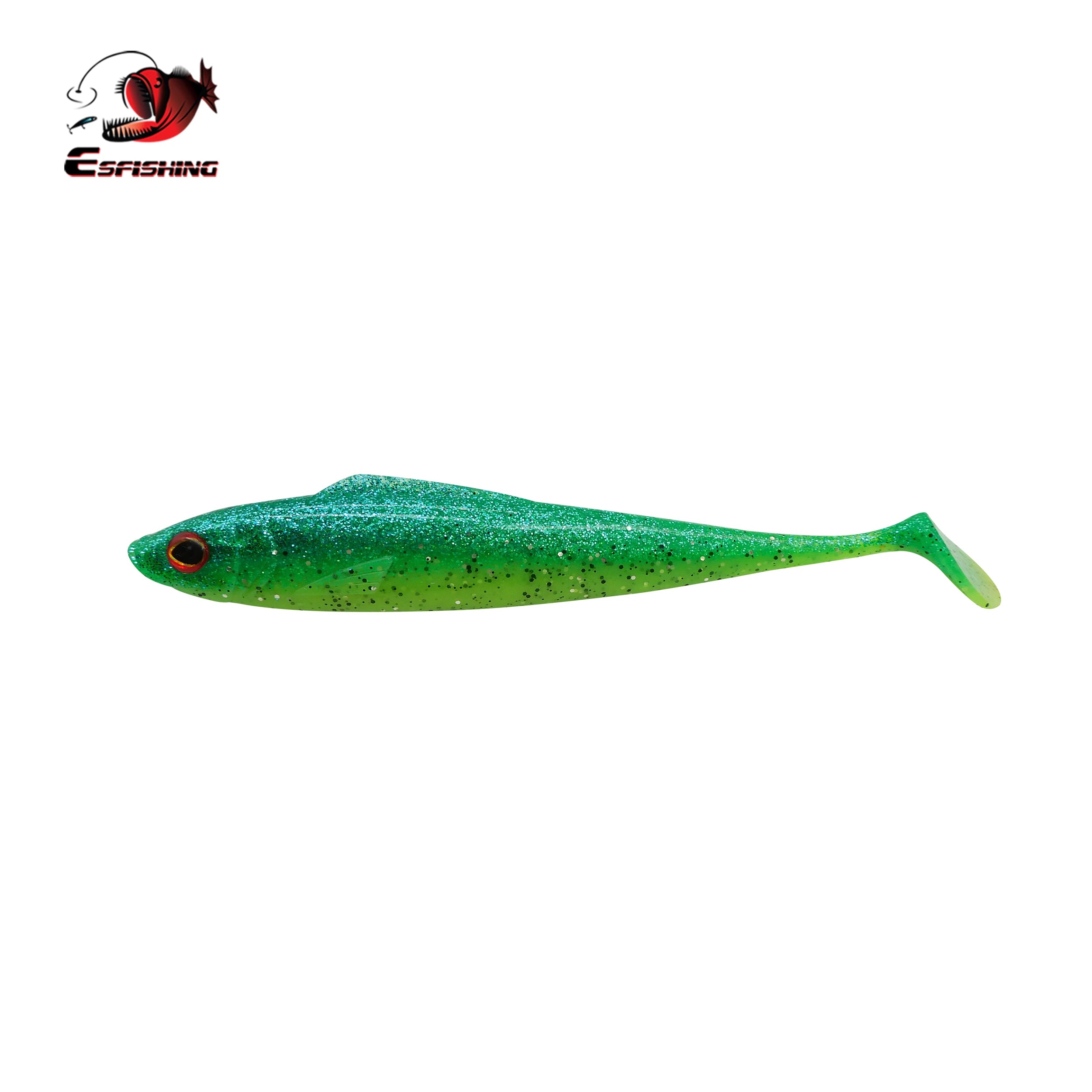 green paddle tail swimbait for bass pike and freshwater fishing 160mm