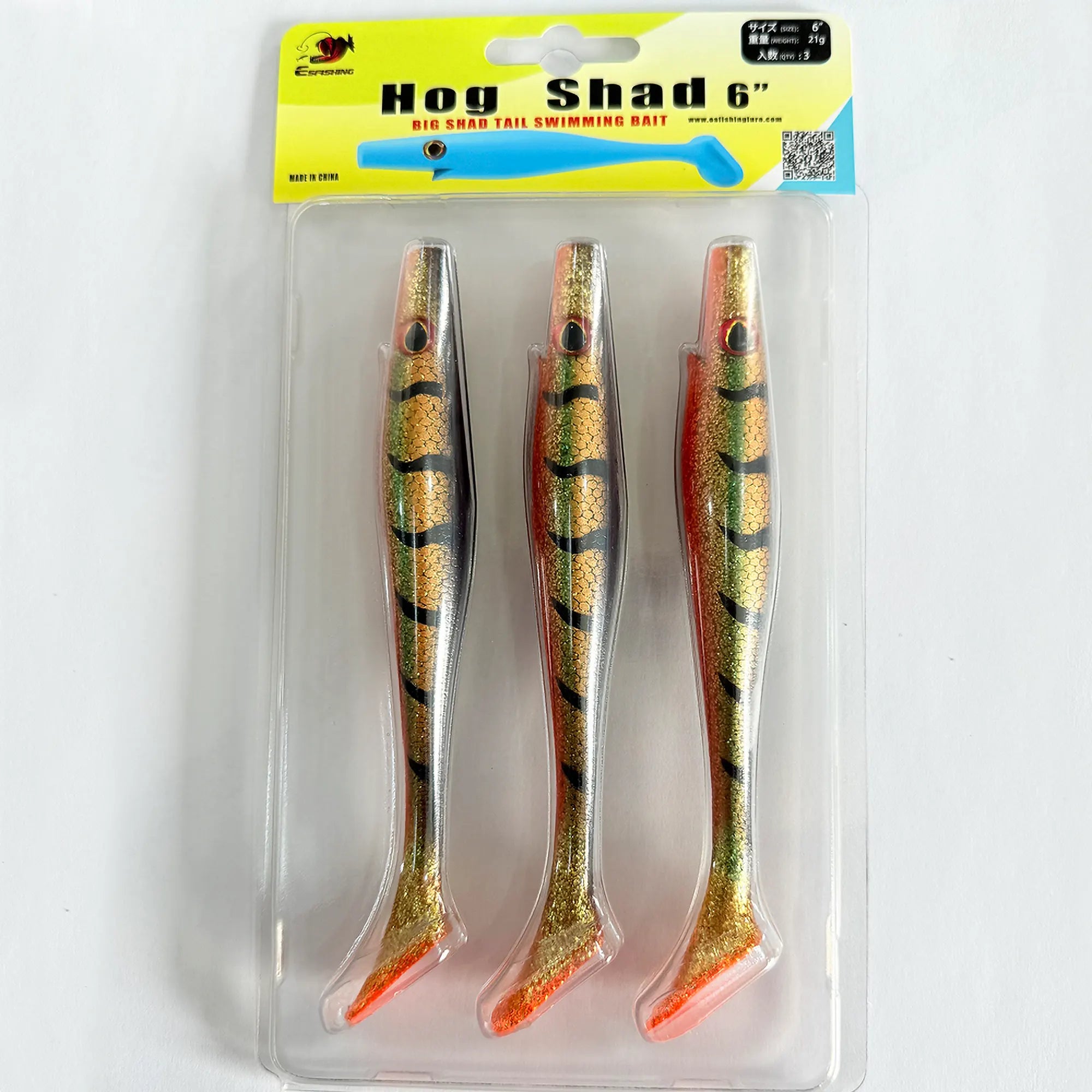 Gold red paint body Plastic swimbait 6in
