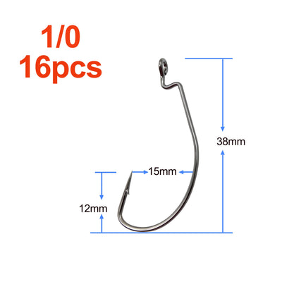 1/0 Offset Wide Gap Hook for Soft Plastic Lures