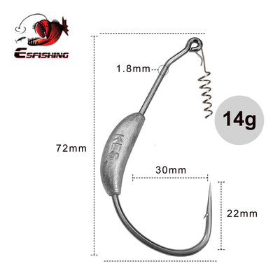 14g 8/0 weight fishing hook for swimbait