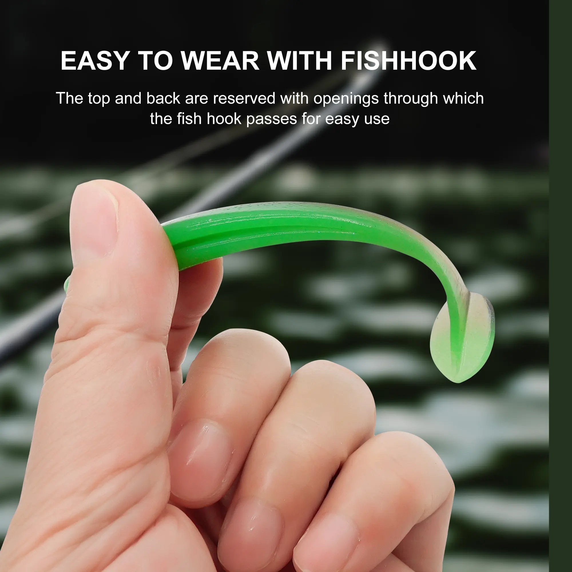 ES Easy Shiner 100mm Paddle Tail Swimbait 12pcs for bass fishing