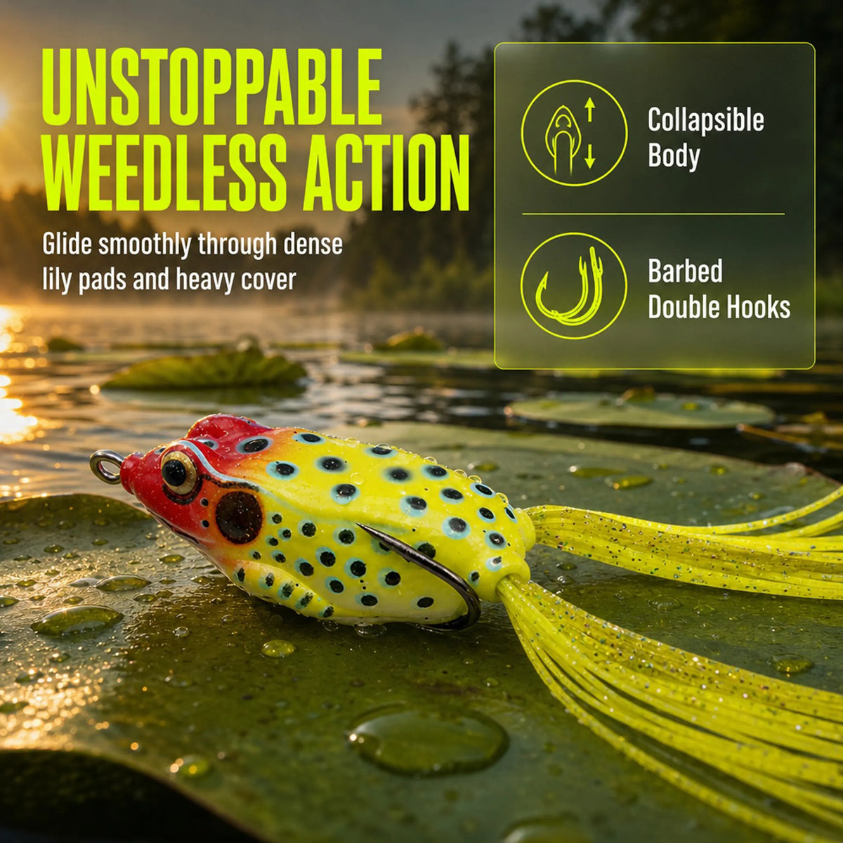 15g hollow frog lure for pike