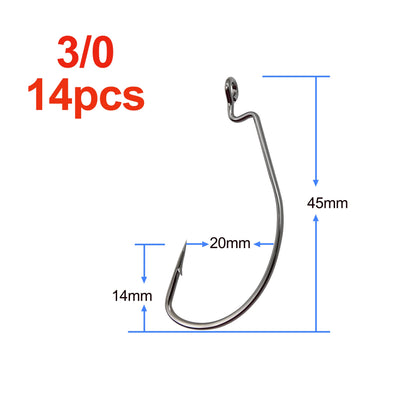 Wide Gap Fishing Hook with Sharp Needle Point 3/0