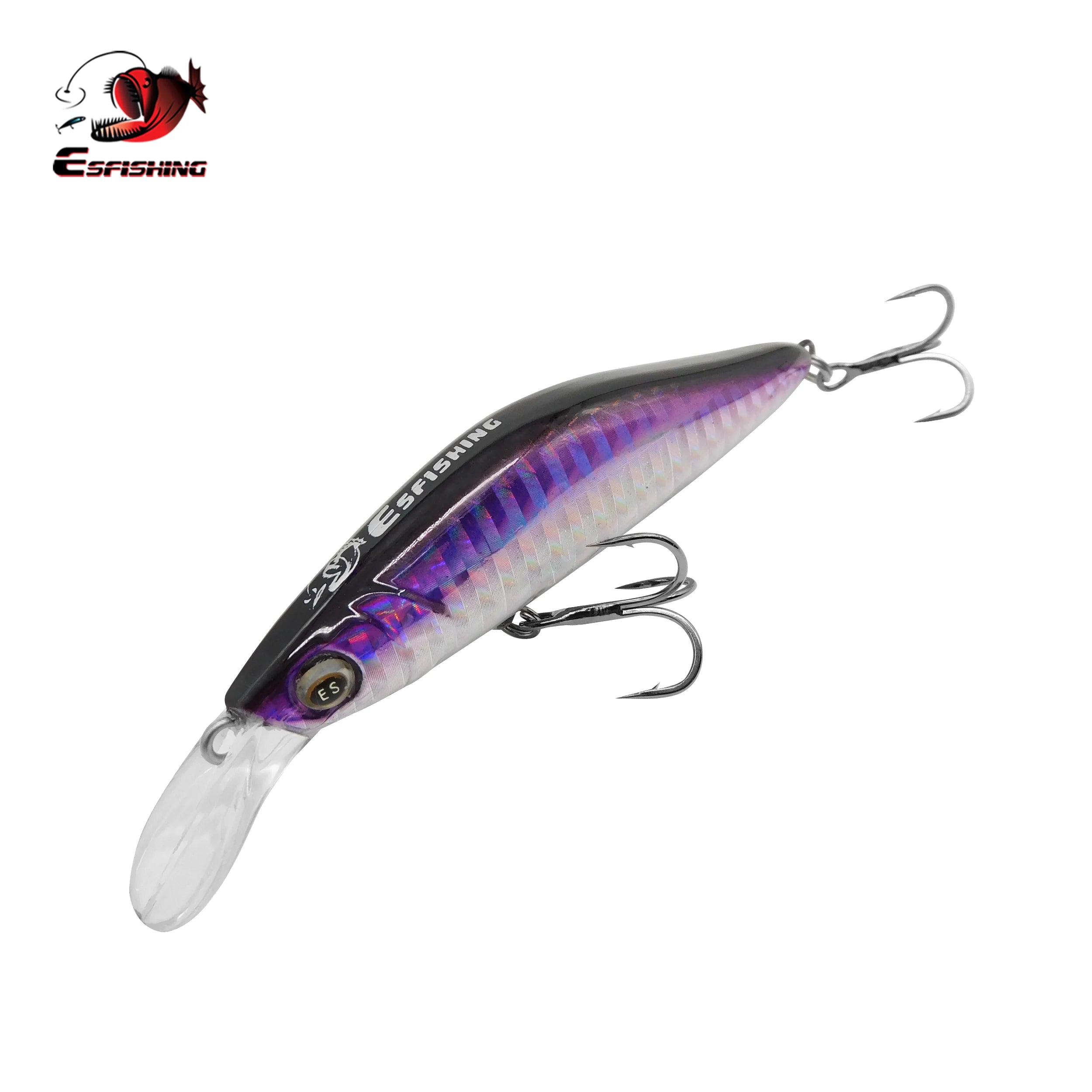 Bass Fishing Jerkbait 80mm – Natural Shad Imitation Lure with Treble Hooks