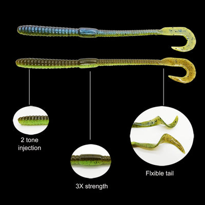 Slim Worm 140mm Soft Plastic Bait 10pcs