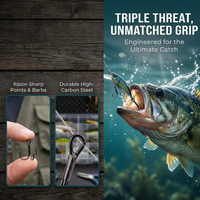 Strong strength High carbon steell treble hook