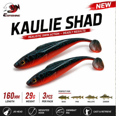 pike fishing swimbait with strong tail vibration