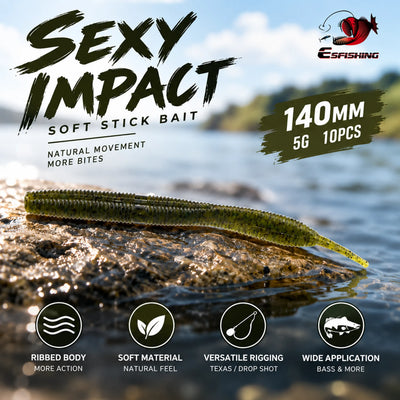 Ribbed finesse worm for bass fishing