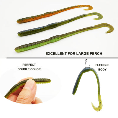 Slim Worm 140mm Soft Plastic Bait 10pcs