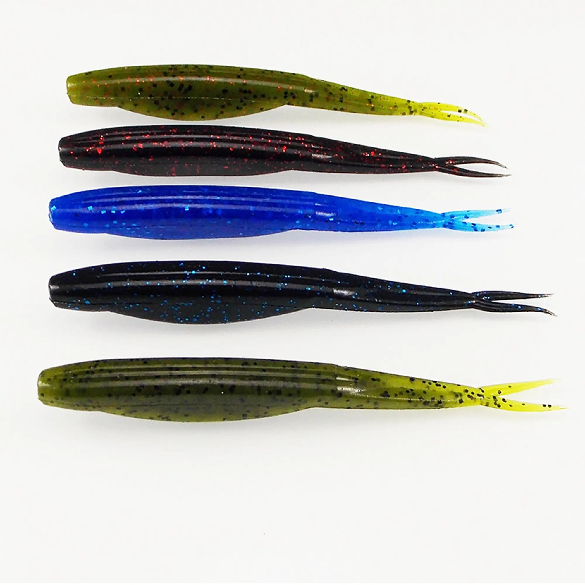 Multi color soft lure for bass fishing