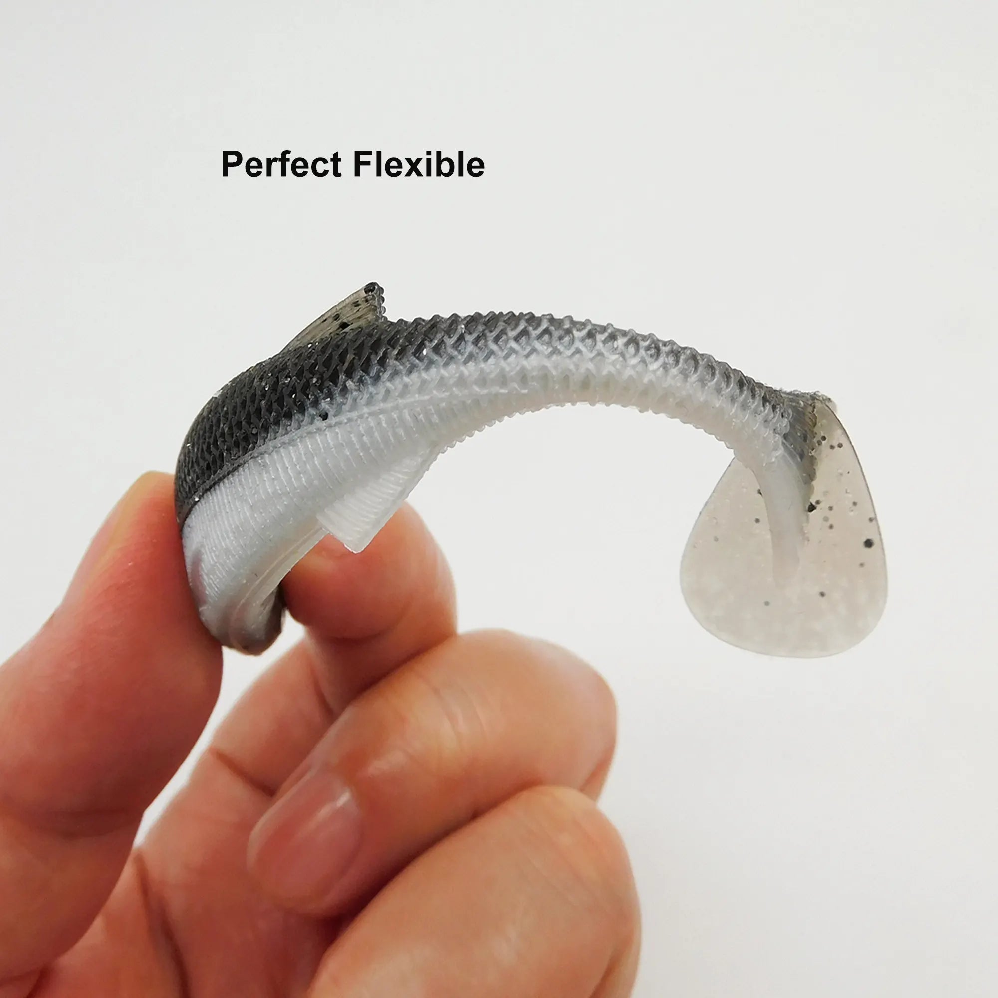 Flexible plastic swimbait
