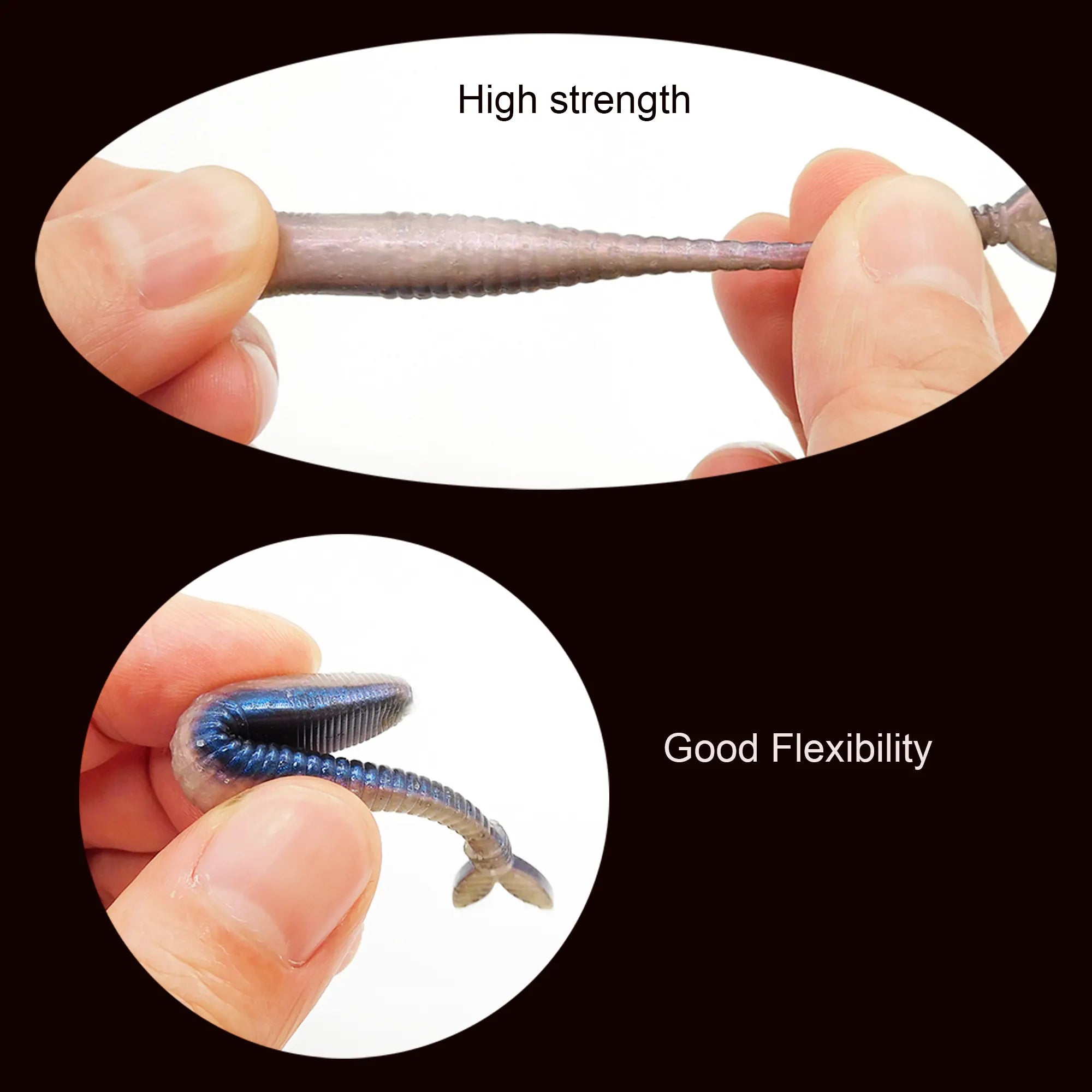 10PCS Flat Fork Tail Fishing lure 70mm