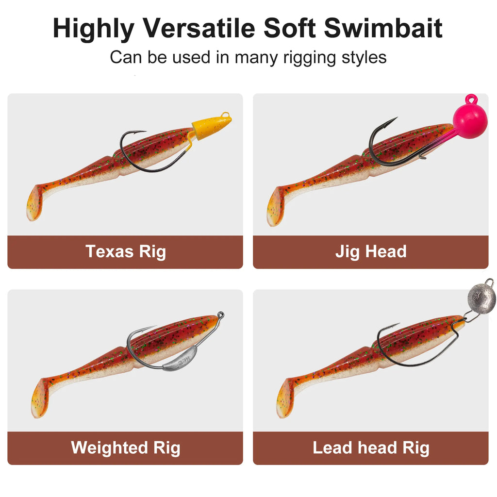 swimbait soft lure for pike perch fishing