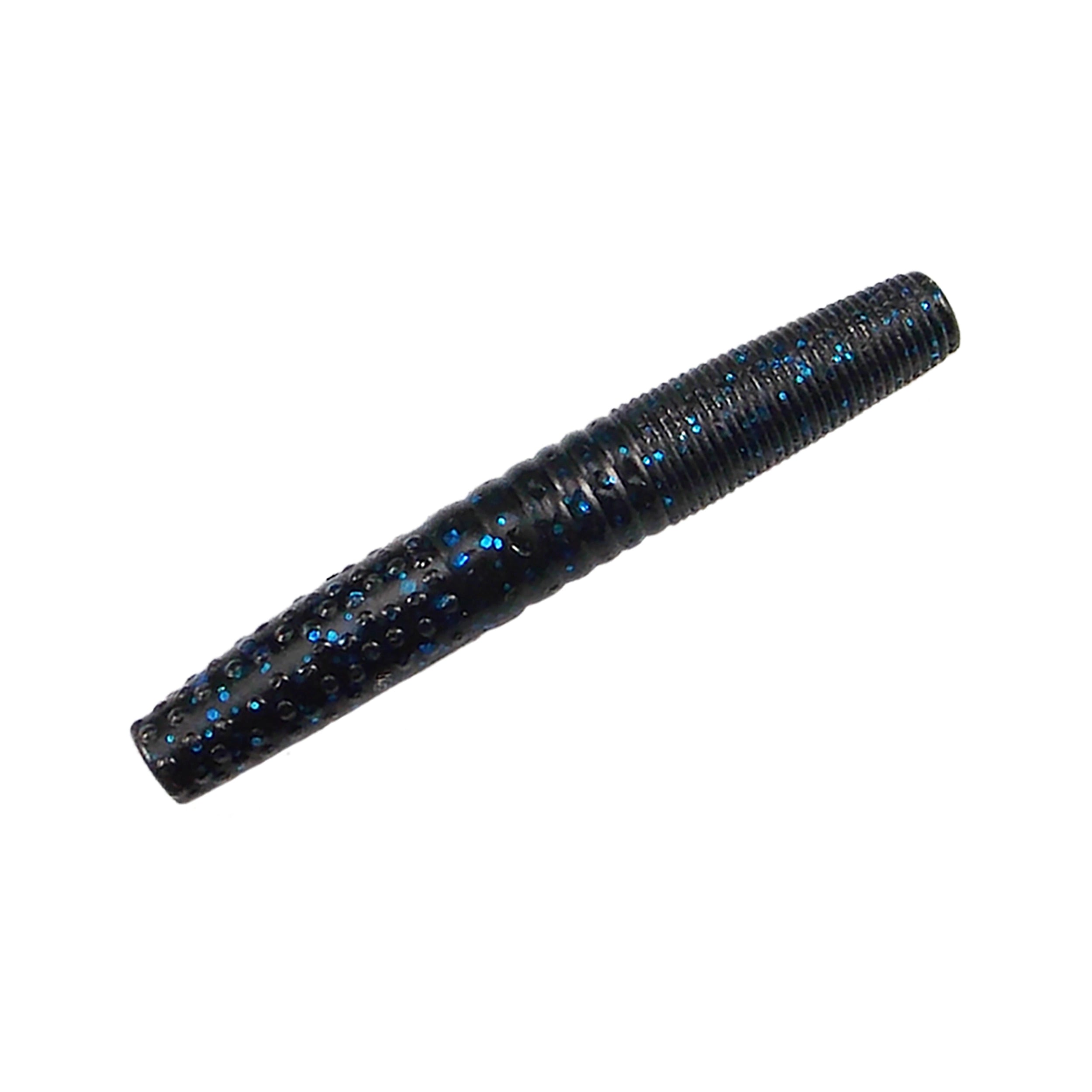 Finesse Worm 65mm 4g soft plastic fishing lure black blue