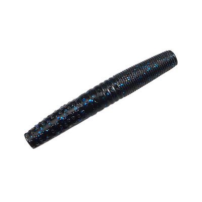 Finesse Worm 65mm 4g soft plastic fishing lure black blue
