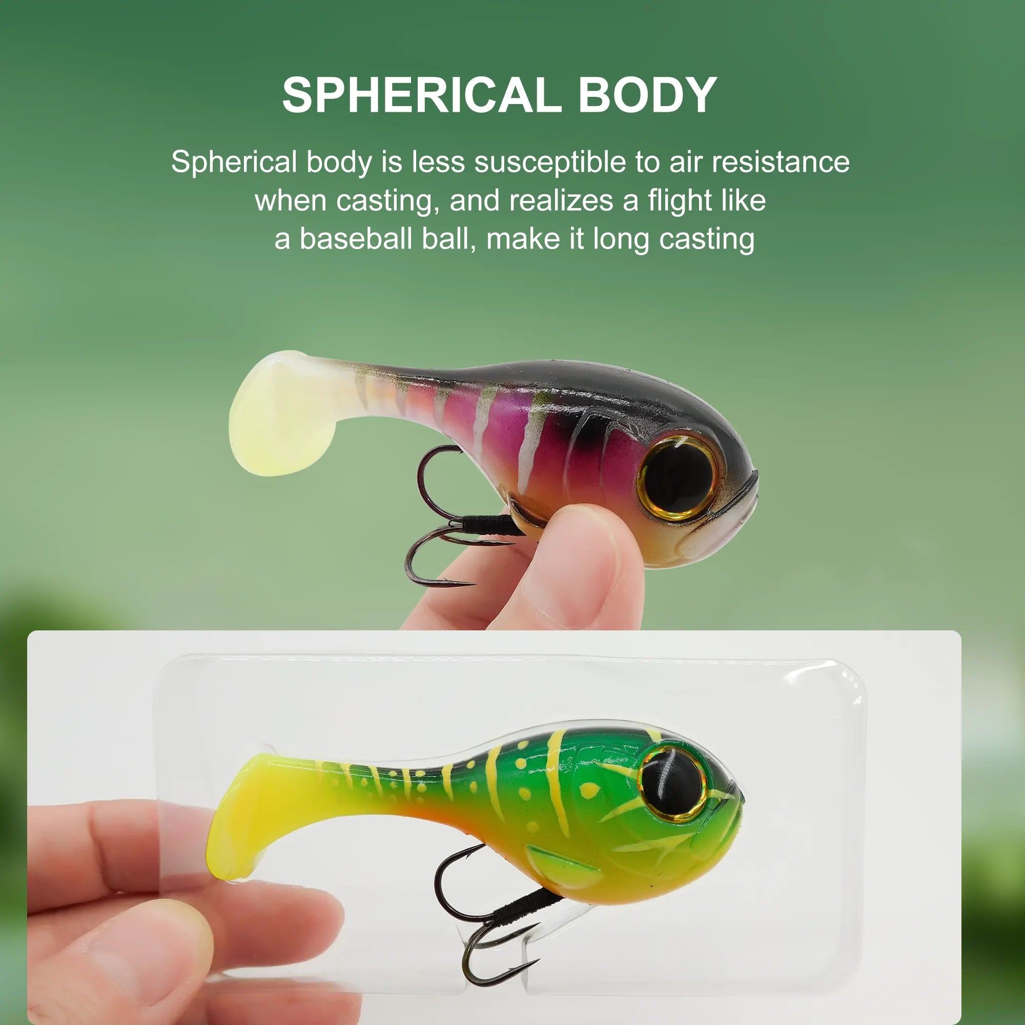 Plastic fishing lure with hook