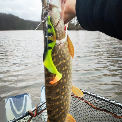 ESFishing Dragon Grub 150mm Heavy Duty Swimbaits for Trophy Bass, Pike, Walleye & Muskie