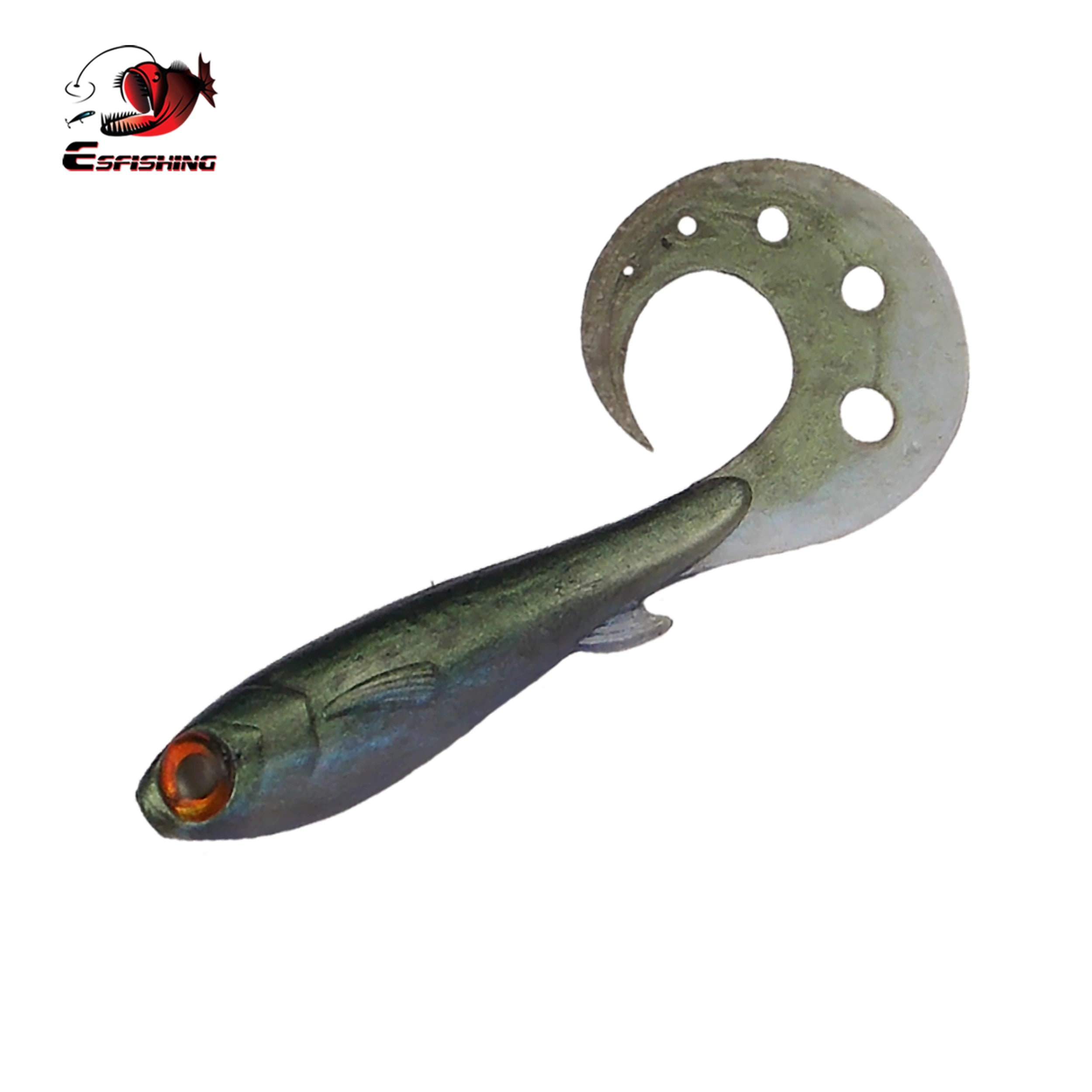 Natural Color Curly Swimmer Fishing Lure