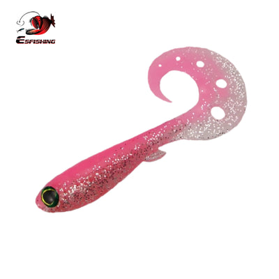 Pink Curly Swimmer Bass Lure