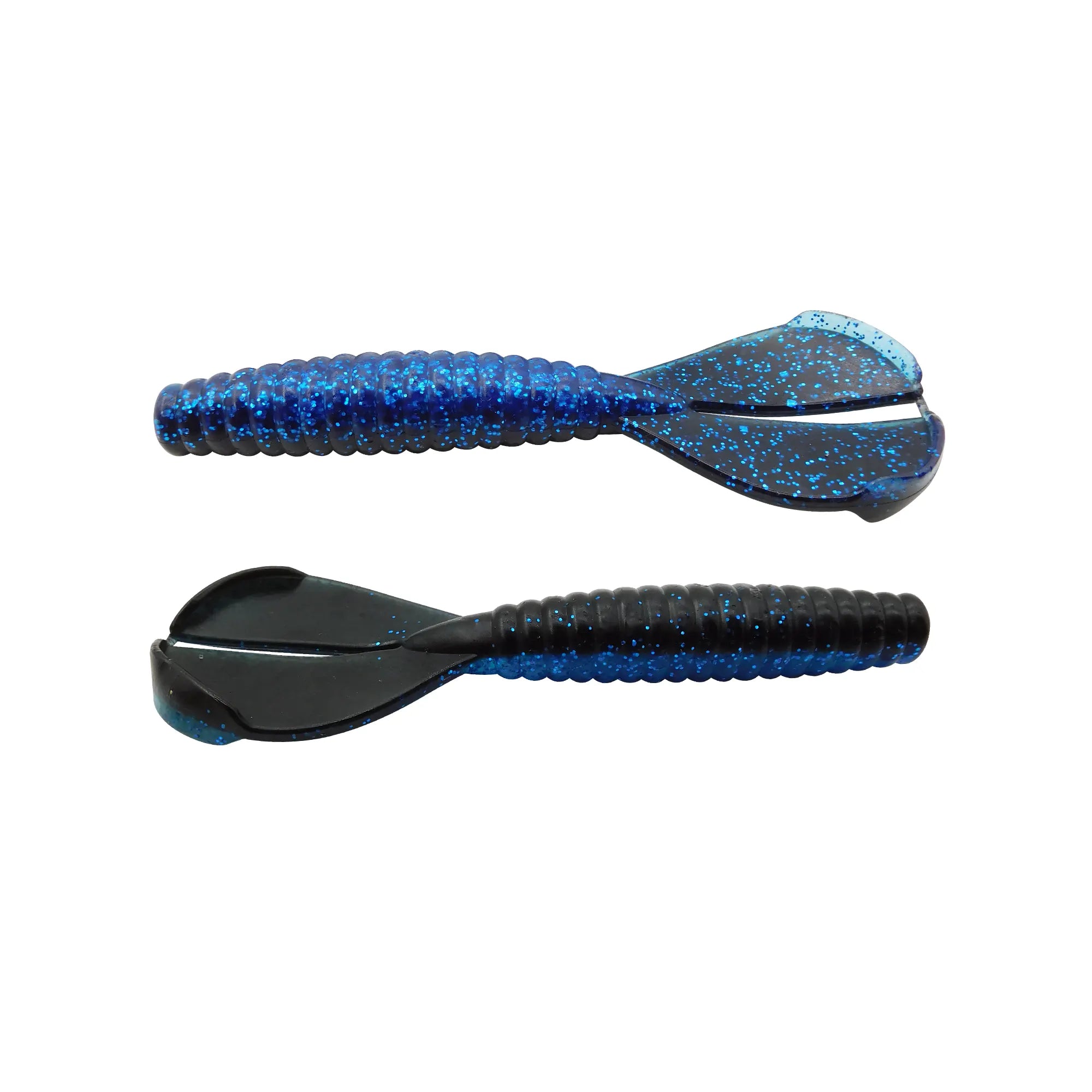 Blue black craw plastic bait for pike fishing