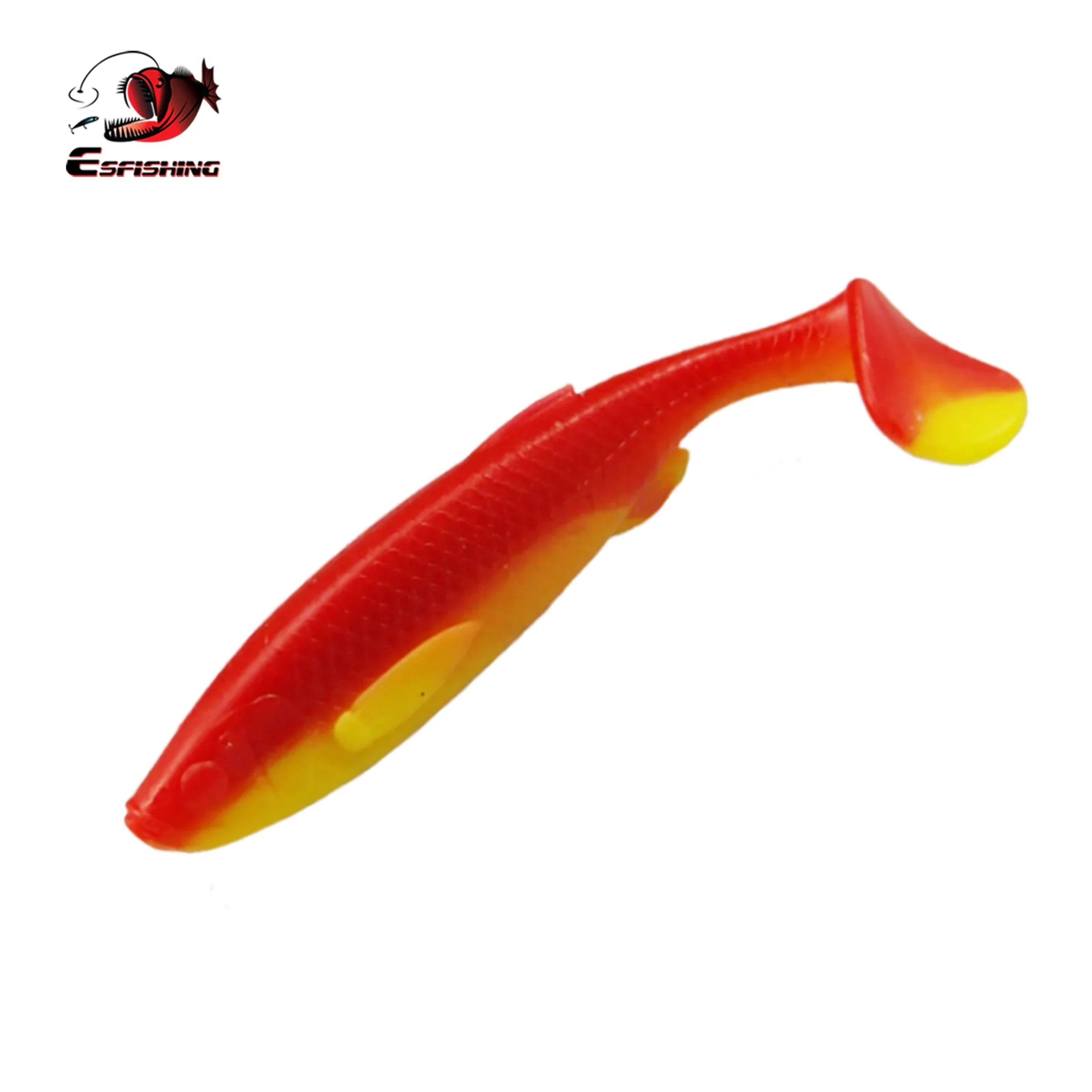 Red Yellow soft lure for summer bass