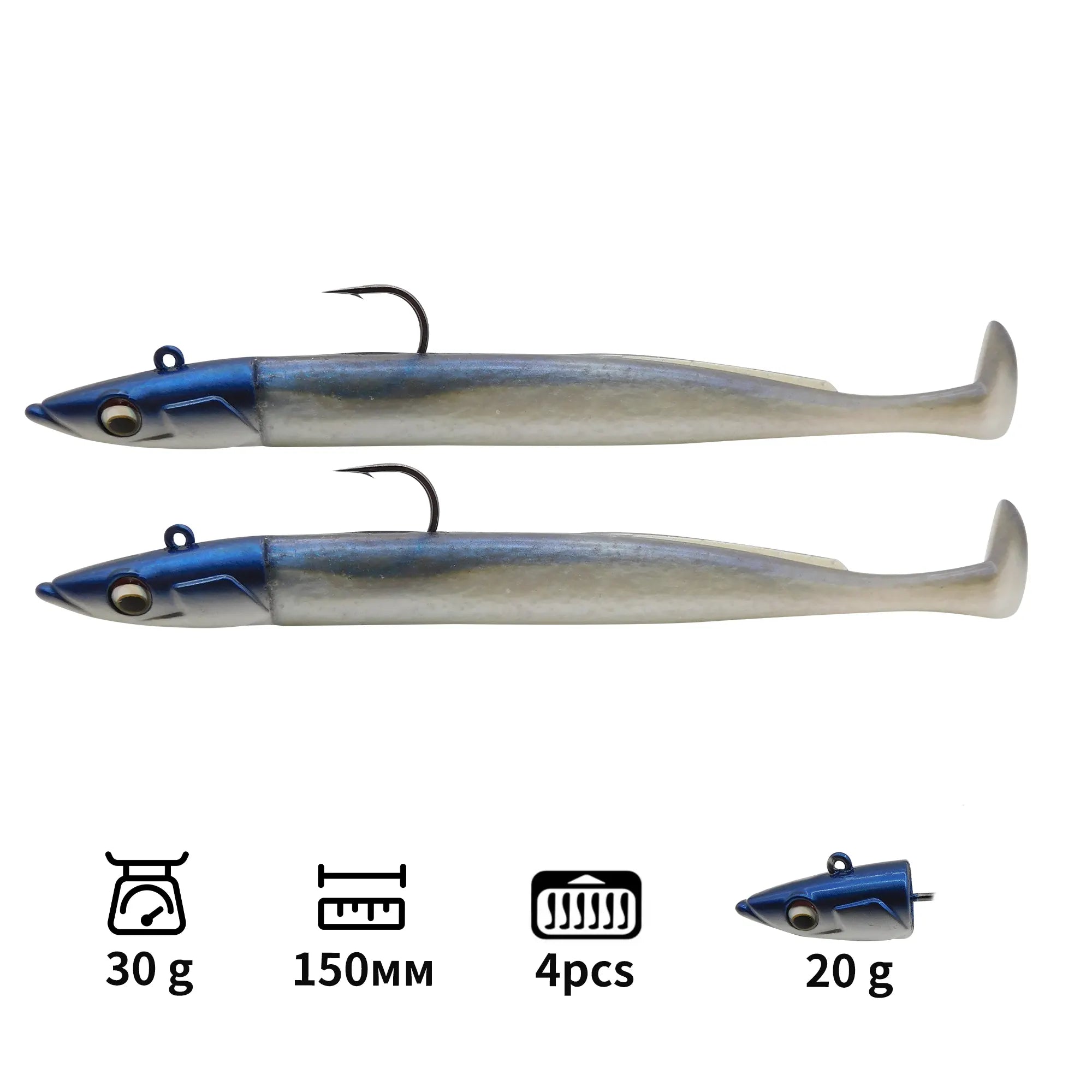 Blue pearl pear white Fishing lure for bass