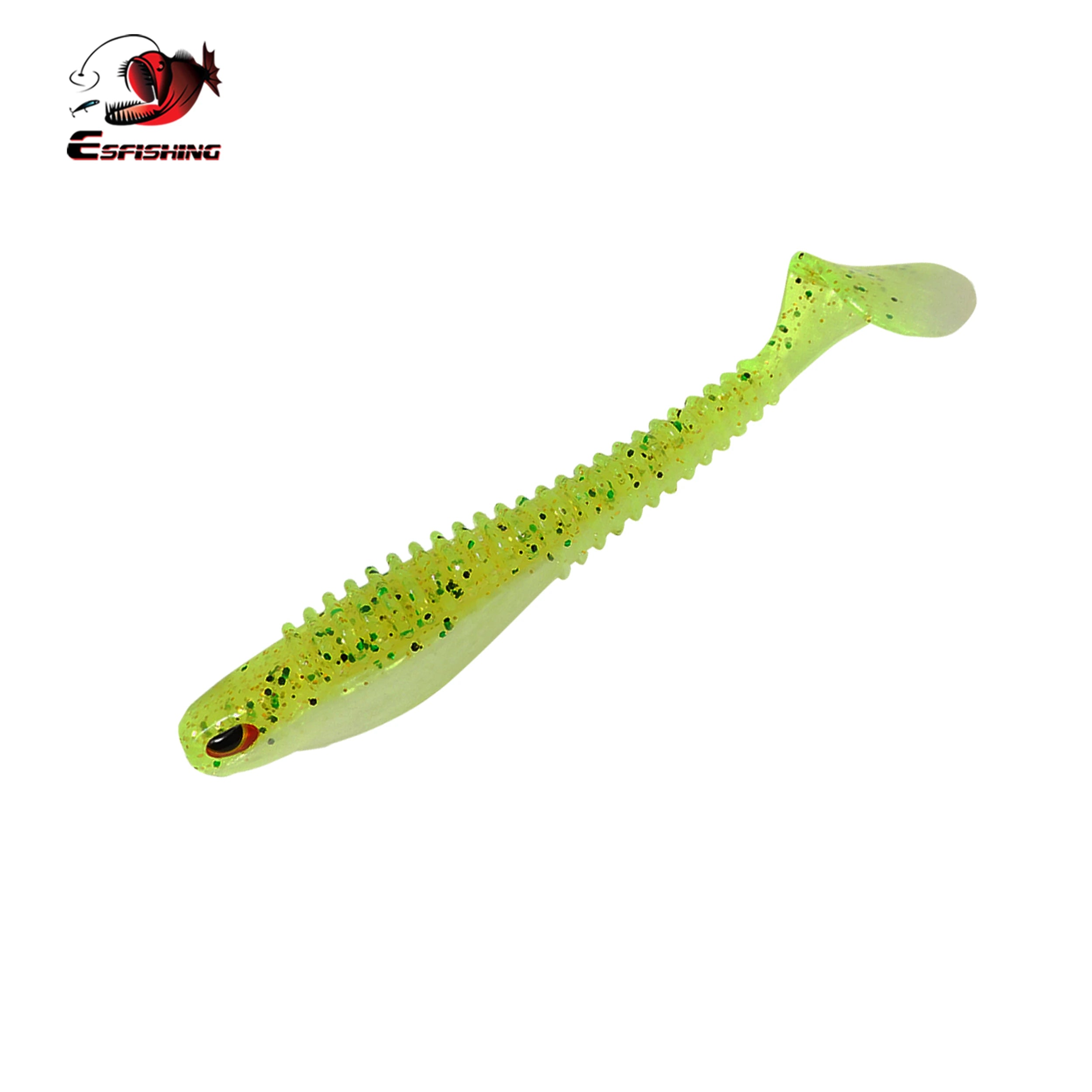 chartreuse soft fishing lure 4in