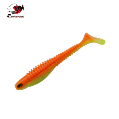 Orange double color 3D eye soft lures