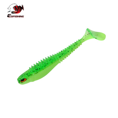 100mm green soft plastic paddle tail swimbait