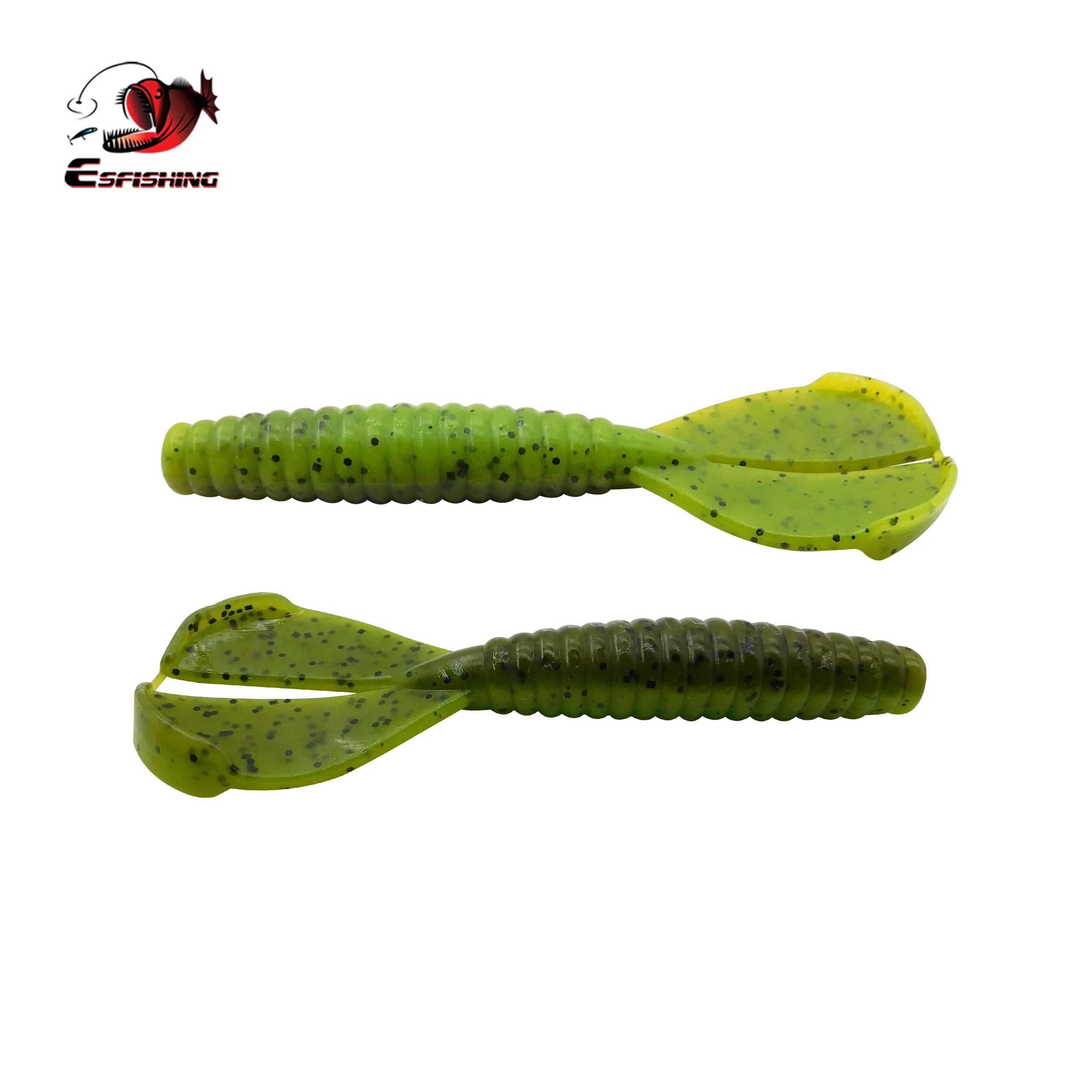 Lot de 16 leurres souples 90mm Double Queue pour Pêche au Black Bass et au Brochet