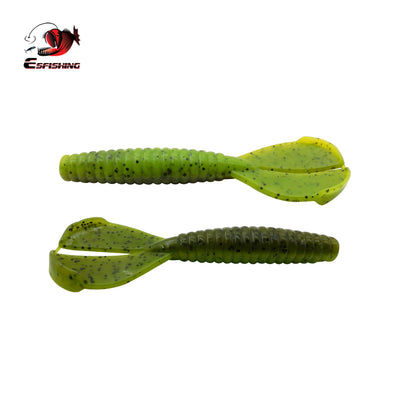 Lot de 16 leurres souples 90mm Double Queue pour Pêche au Black Bass et au Brochet