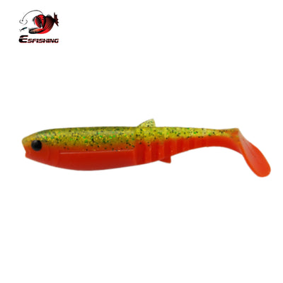 Red 50mm paddle tail swimbait for big predator fish