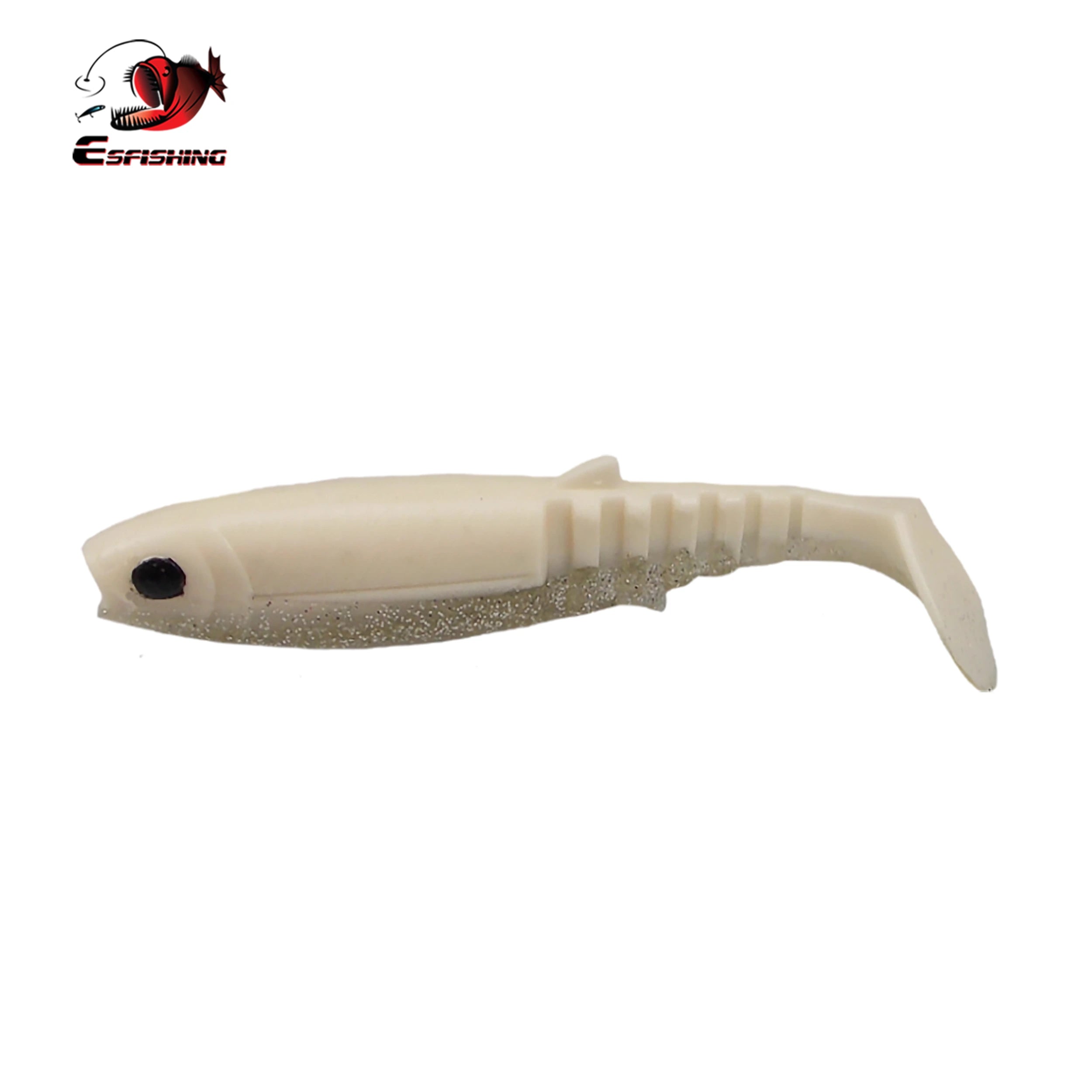 white soft plastic swimbait for freshwater fishing 6inch
