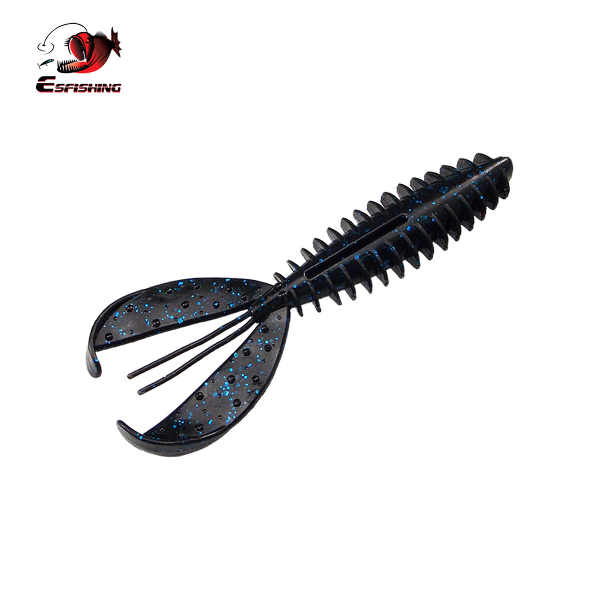 best craw bait for bass fishing black blue
