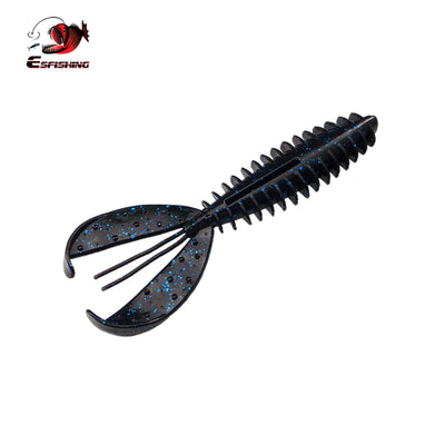best craw bait for bass fishing black blue