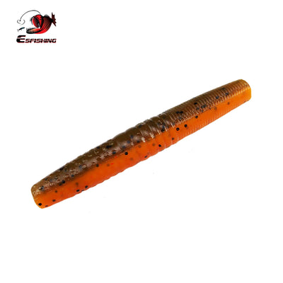 Finesse worm lure for Texas Rig, Wacky Rig and Drop Shot orange pumpkin