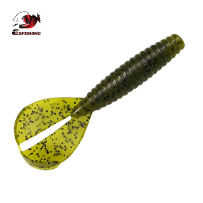 Lot de 16 leurres souples 90mm Double Queue pour Pêche au Black Bass et au Brochet