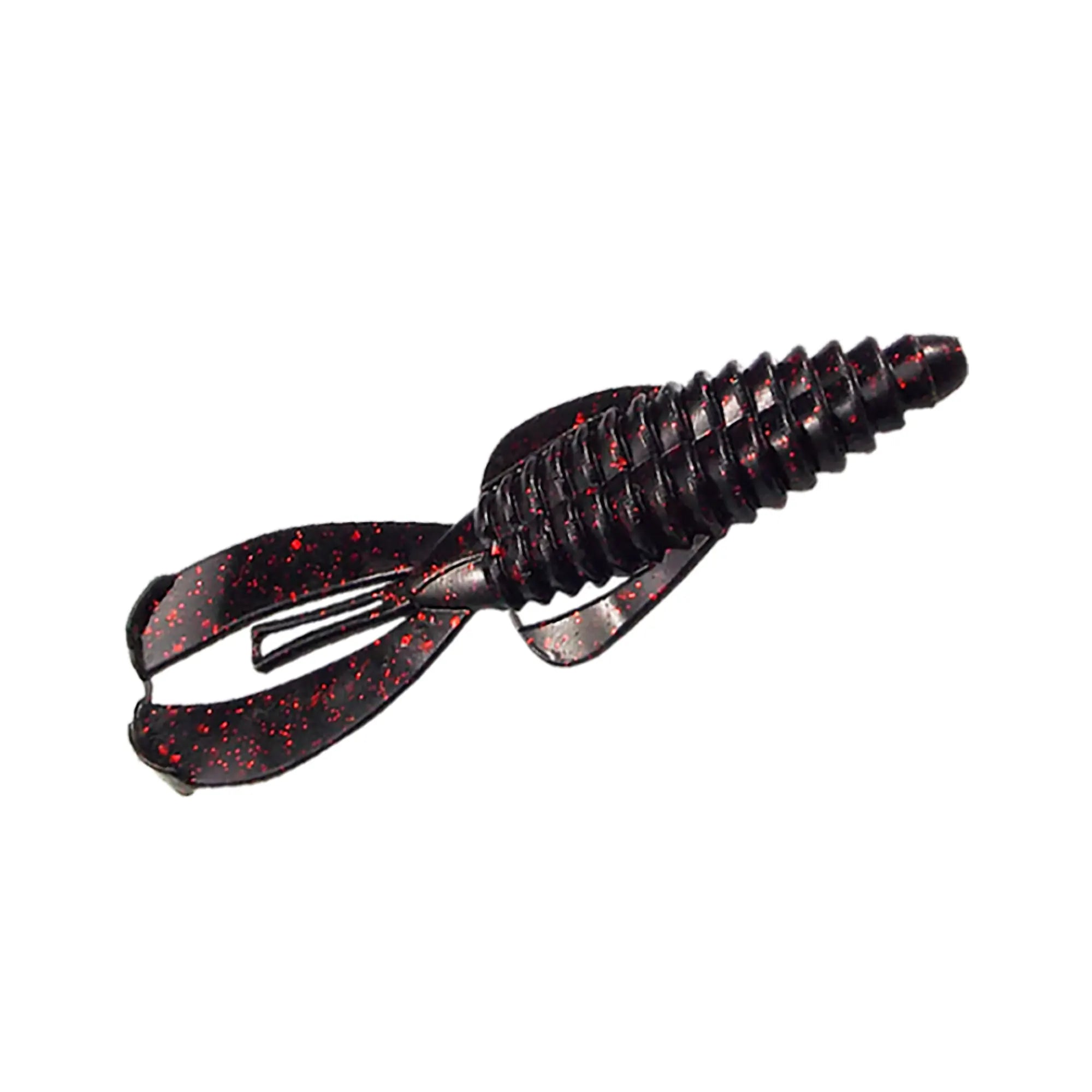 Black red flake Soft plastic bug lure
