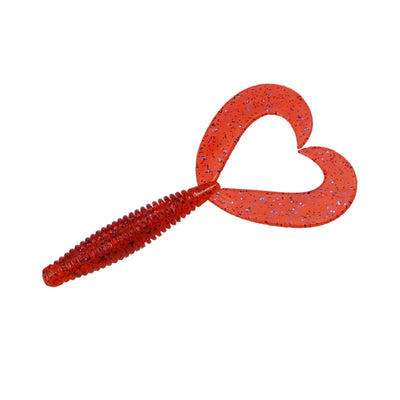 Red flake double tail bait for pike fishing