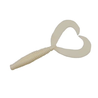 Drop shot curly tail grubs White lure